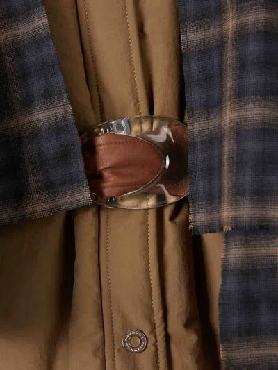 Marbell Long Puffer Belt In Brown