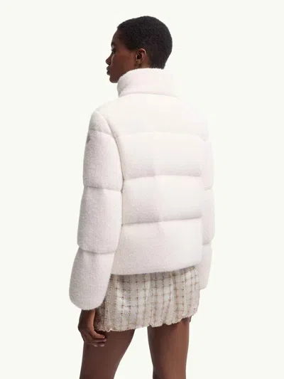 Moncler Short Down Jacket Mornas In Neutral