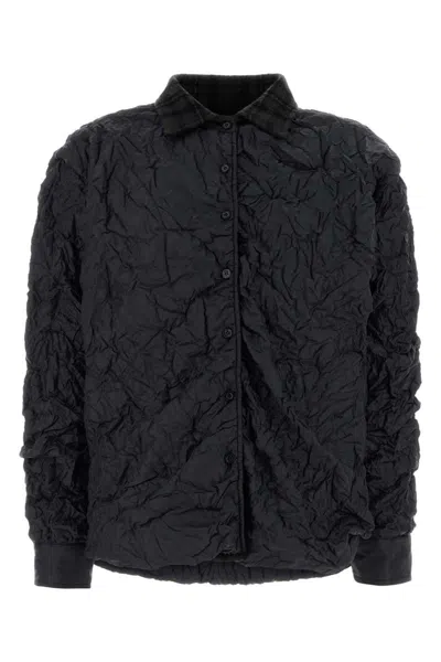 Maison Margiela Midnight Blue Polyester Reversibile Jacket In Black