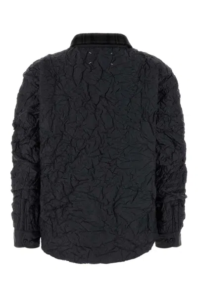 Maison Margiela Midnight Blue Polyester Reversibile Jacket In Black