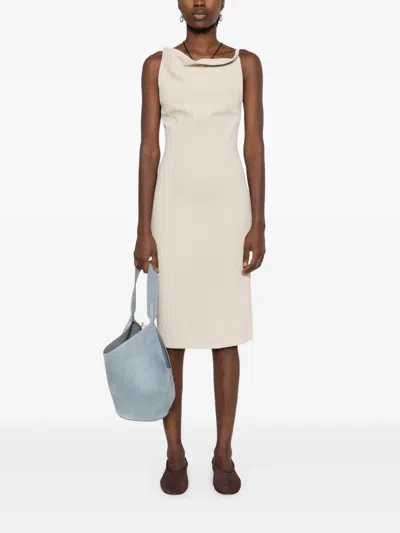 Nanushka Midikleid Mit Eckigem Ausschnitt In Neutral