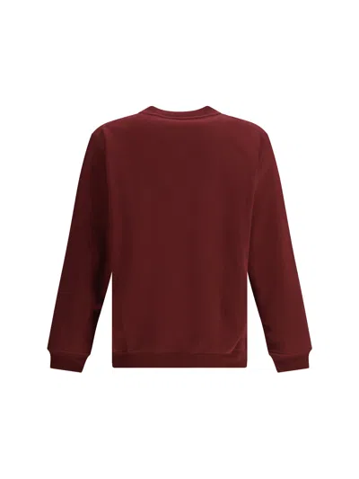 Brunello Cucinelli Cotton Sweatshirt With Print On The Front In Burgundy