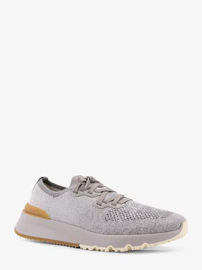 Brunello Cucinelli Stretch Knit Low-top Sneakers In Multi