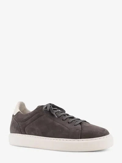 Brunello Cucinelli Low-top Suede Sneakers In Brown
