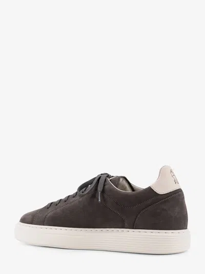 Brunello Cucinelli Low-top Suede Sneakers In Brown