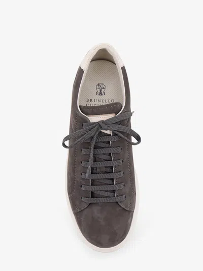 Brunello Cucinelli Low-top Suede Sneakers In Brown