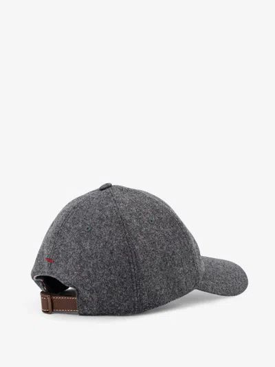 Brunello Cucinelli Men Virgin Wool Hat In Gray