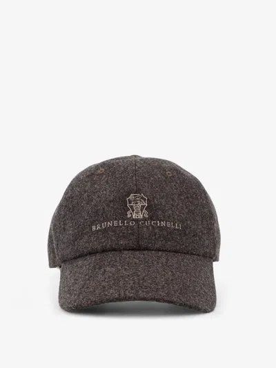 Brunello Cucinelli Men Virgin Wool Hat In Brown