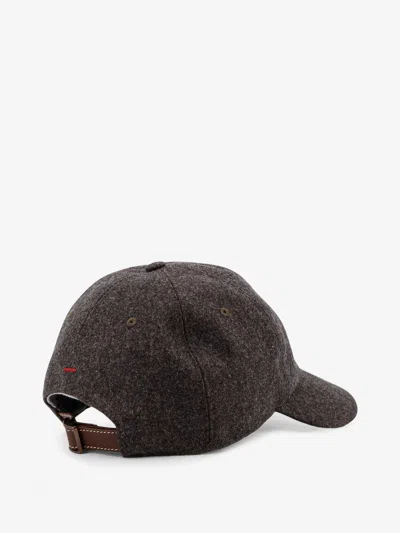 Brunello Cucinelli Men Virgin Wool Hat In Brown