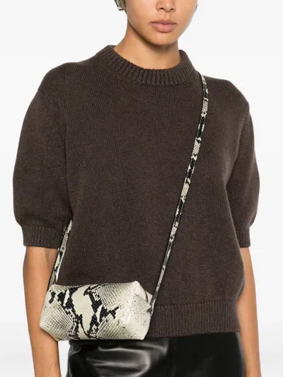 Khaite Olivia Medium Snake-effect Leather Tote In Animal Print