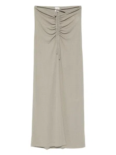 Nanushka Geraffter Maxirock In Gray