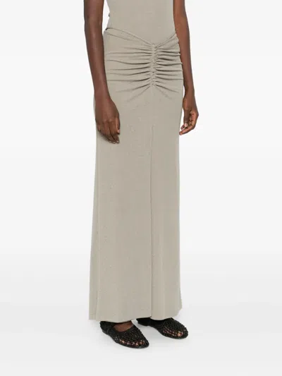 Nanushka Geraffter Maxirock In Gray