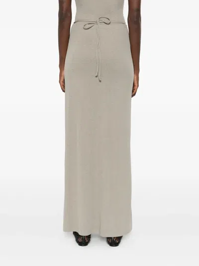Nanushka Geraffter Maxirock In Gray