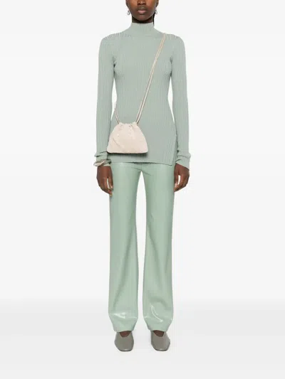 Nanushka Hose Aus Faux-leder Mit Taschen In Green