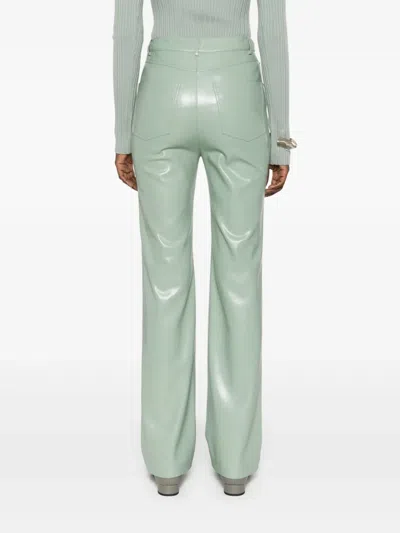 Nanushka Hose Aus Faux-leder Mit Taschen In Green