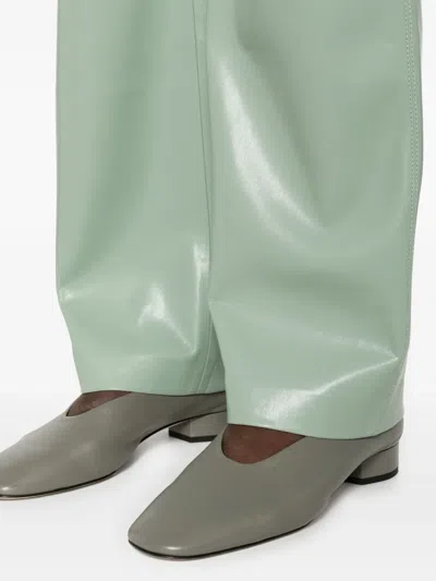 Nanushka Hose Aus Faux-leder Mit Taschen In Green