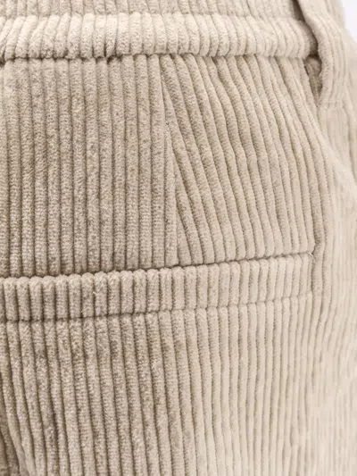 Brunello Cucinelli Women Corduroy Velvet Baggy Trousers In Brown