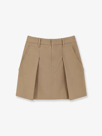 Brunello Cucinelli Women Cotton Skirt In Brown