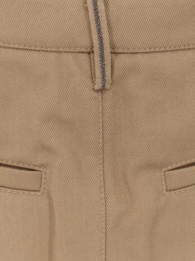 Brunello Cucinelli Women Cotton Skirt In Brown