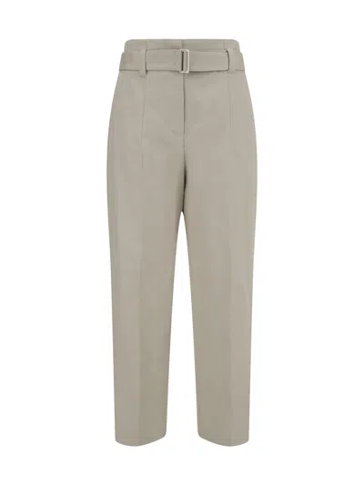 Brunello Cucinelli Women Linen Pants In Multi