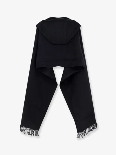 Brunello Cucinelli Women Wool And Cashmere Scarf With Hood In Black