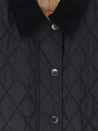 Burberry Women Nylon Jacket With Stitching In Black