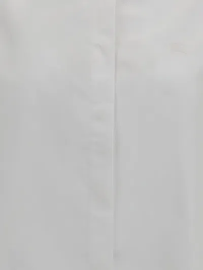 Burberry Women Slim Fit Cotton Shirt In White