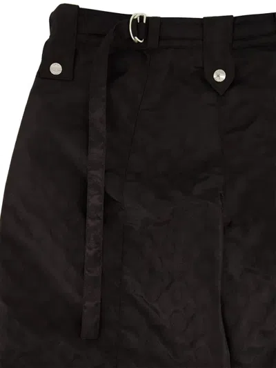 Casablanca Women Pants With Monogram Tie Detail In Black