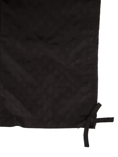 Casablanca Women Pants With Monogram Tie Detail In Black