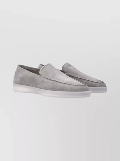 Fear Of God Suede Loafers With Round Toe And Rubber Sole In Gray