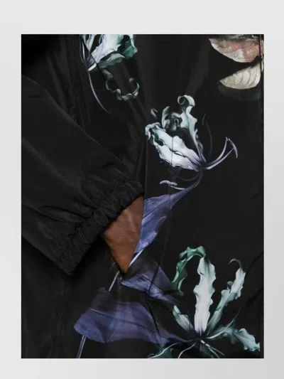 Dries Van Noten Floral Print Blazer Long Sleeves In Black