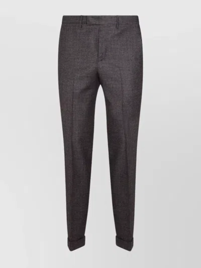 Pt Torino Relaxed Trousers With Cuffed Hem And Pleats In Gray