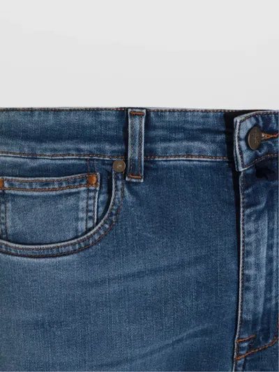 Incotex Straight Leg Five-pocket Trousers With Belt Loops In Blue