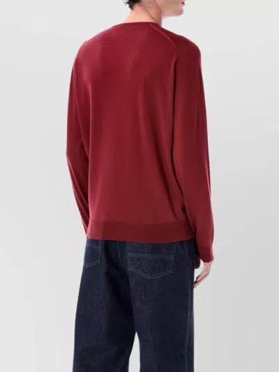 John Smedley Blenheim Extra Fine Merino Wool V-neck Jumper In Burgundy