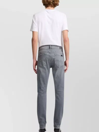 7 For All Mankind Tapered Jeans With Belt Loops And Pockets In Blue