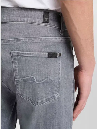 7 For All Mankind Tapered Jeans With Belt Loops And Pockets In Blue