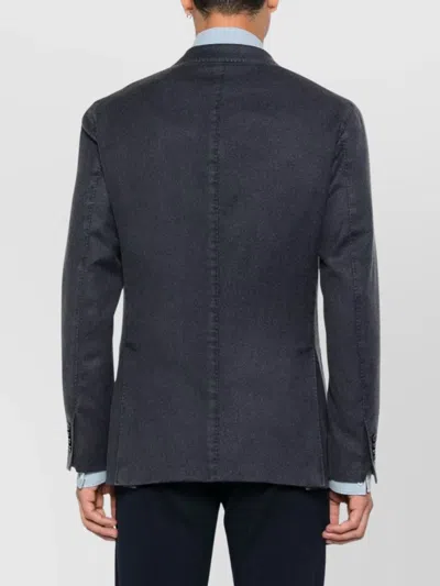 Boglioli Tailored Blazer With Peak Lapels And Pockets In Multi