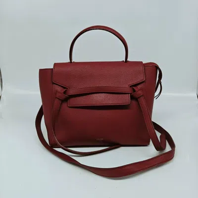 Celine Women Pre-loved Bag Very Good Condition In Burgundy
