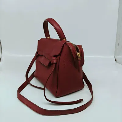 Celine Women Pre-loved Bag Very Good Condition In Burgundy