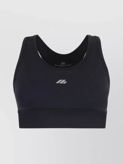 Balenciaga Activewear Sleeveless Top In Matt Nylon Blend In Black