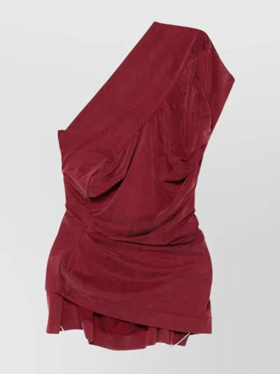 Vivienne Westwood Asymmetric Draped One-shoulder Top In Red