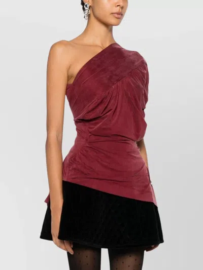 Vivienne Westwood Asymmetric Draped One-shoulder Top In Red