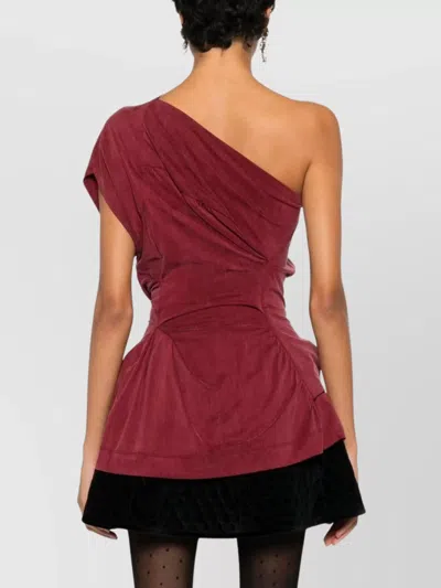Vivienne Westwood Asymmetric Draped One-shoulder Top In Red