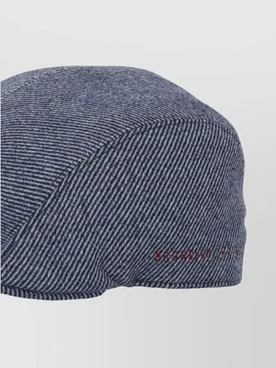 Brunello Cucinelli Wool Flap Cap Curved Brim In Gray
