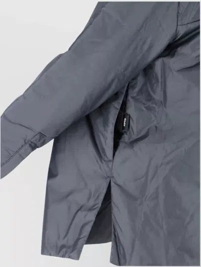 Aspesi Relaxed Fit Jacket With Hood And Slits In Gray