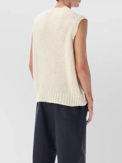 Howlin' Sleeveless V-neck Knit Vest In Neutral