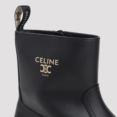 Celine Chunky Sole Round Toe Zipped Boot In Multi