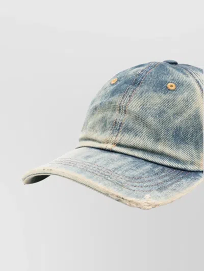 Acne Studios Blue Denim Classic Baseball Hat In Blue