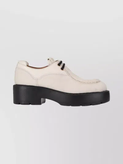 Miu Miu Lace-up Shoes Chunky Sole Design In Neutral