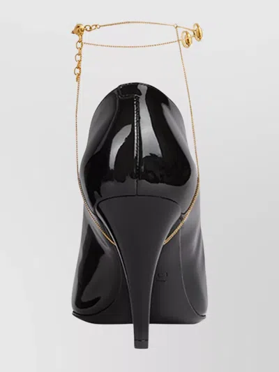 Gucci Musa Vernic Patent Leather Anklet Pumps In Animal Print